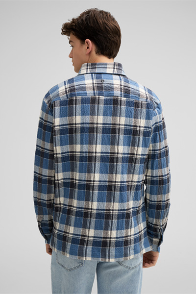 Overshirt Nalon, blau/offwhite kariert