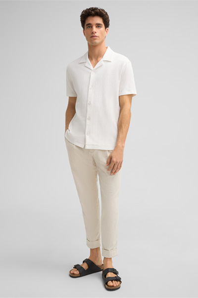 Jersey-Hemd Filip, creme strukturiert