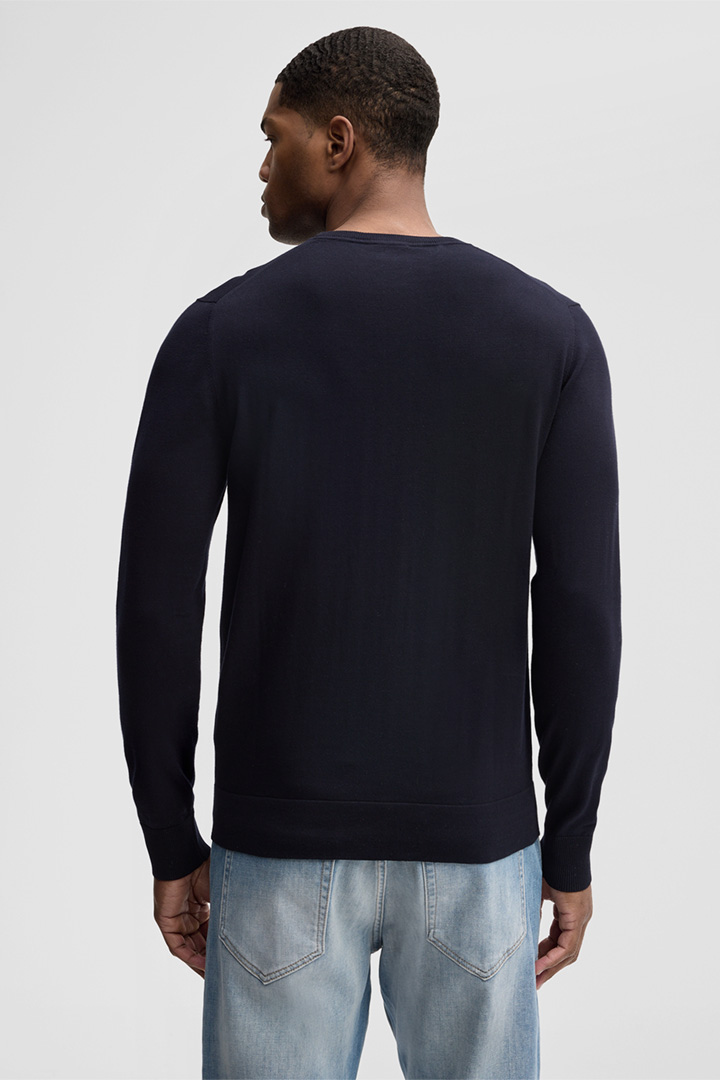 Baumwoll-Pullover Vincent, navy