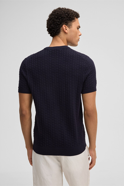 Gebreid shirt Robas, marineblauw