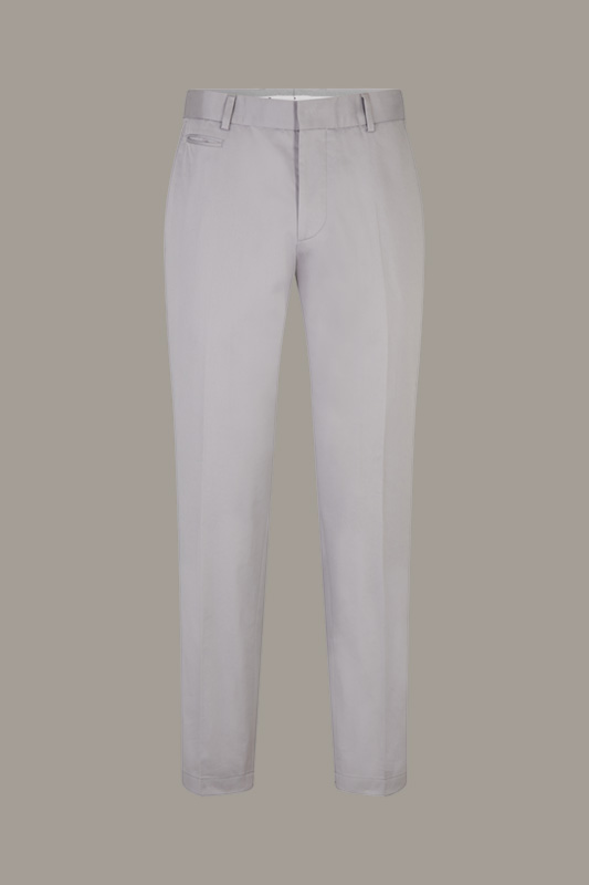 Pantalon à plis marqués, en gris
