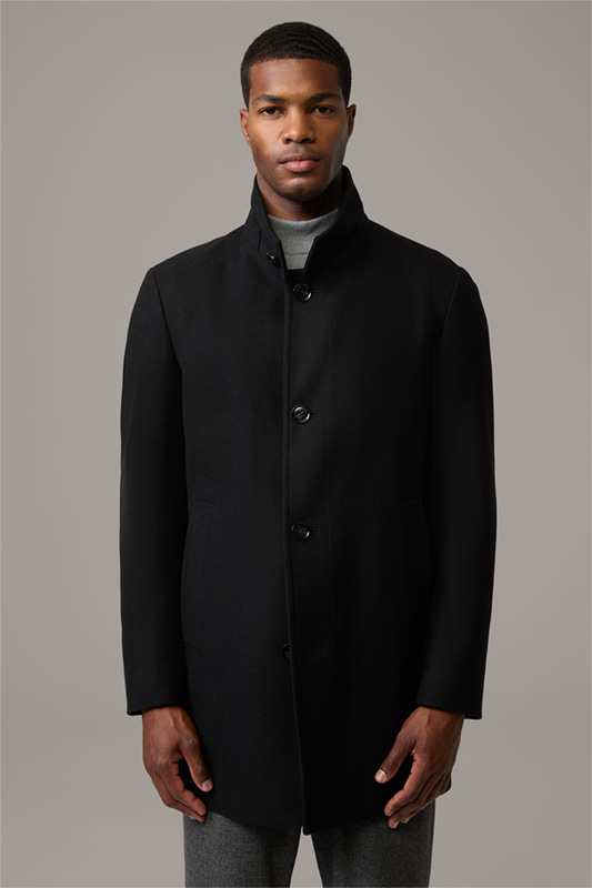 Manteau Finchley en laine mélangée, noir