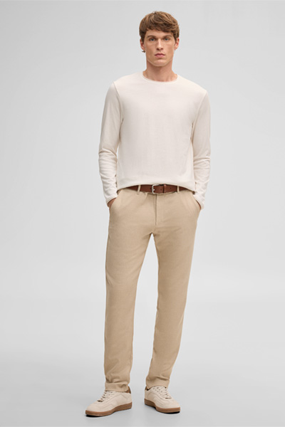 T-shirt à manches longues Prospect, blanc cassé