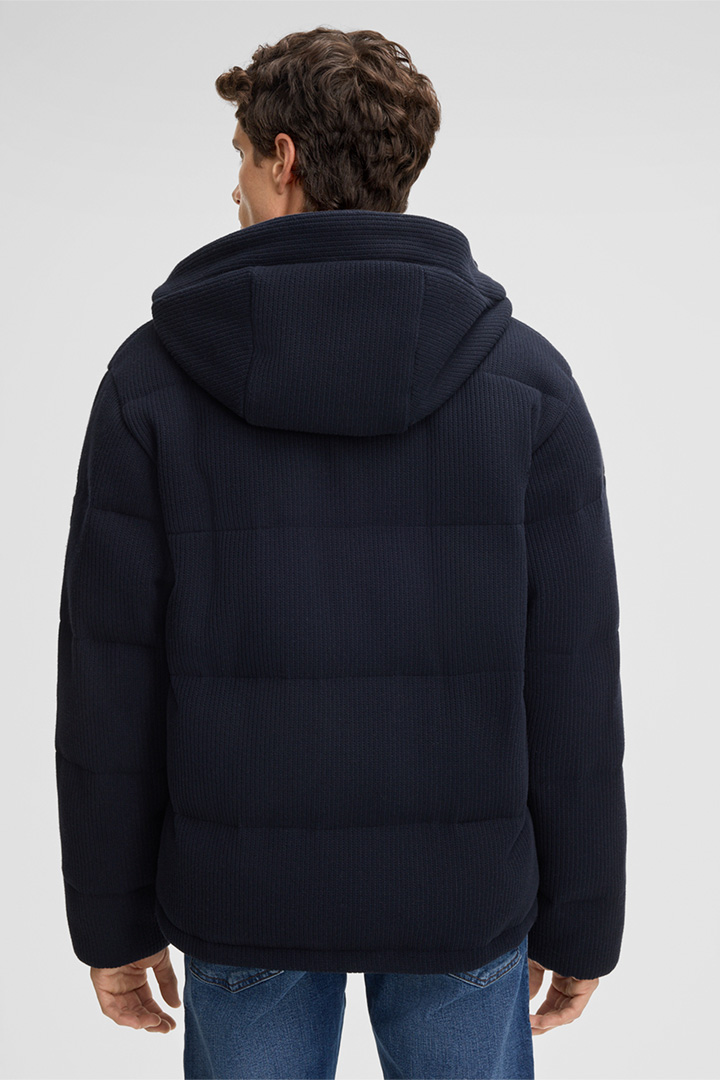 Smooth Quilted Jacket in Navy