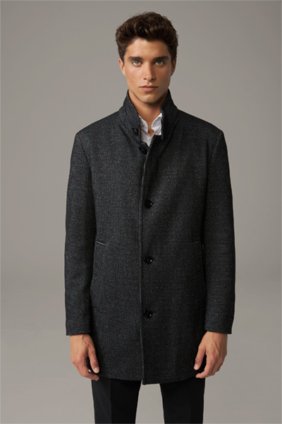 Manteau court Finchley, noir/gris à motif