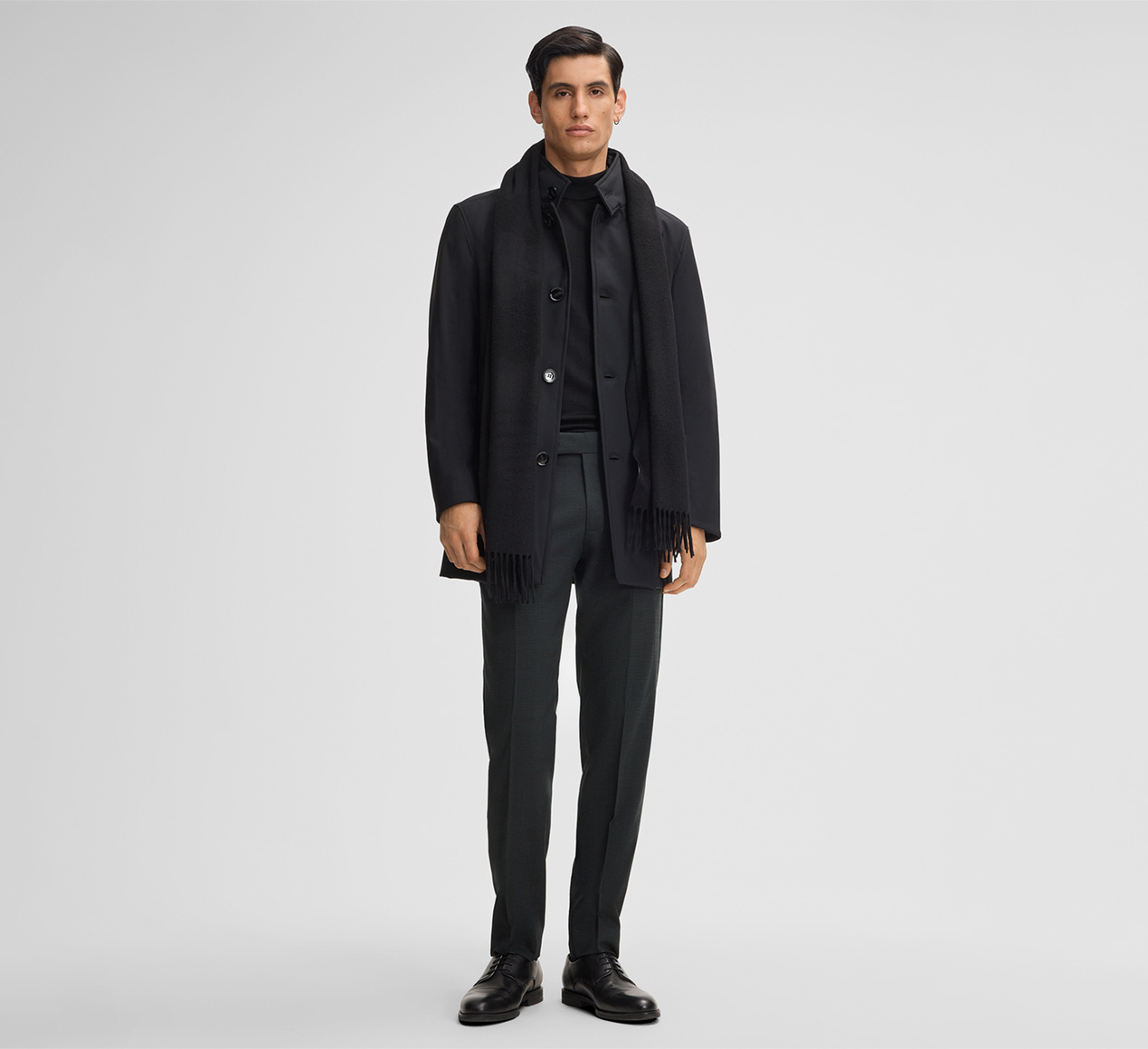 Strellson presenteert het product Flexmantel Finchley, zwart uit de categorie Mantels