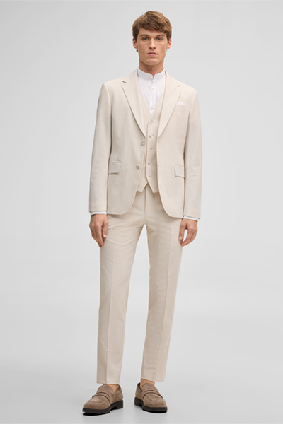 Modular suit trousers Melwin, beige