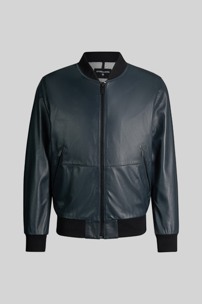 Lederjacke Boston, dunkelblau