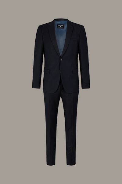 Flex Cross Caleb-Madden Virgin Wool Blend Suit in Textured Navy