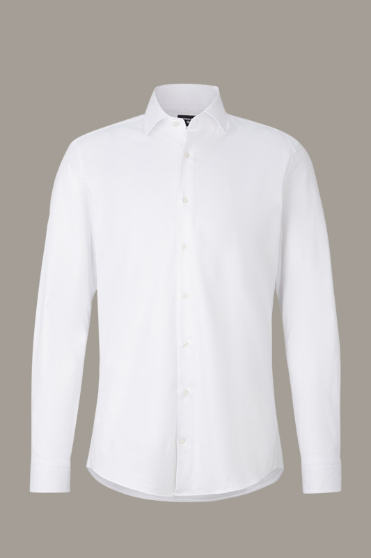 Overhemd Santos, wit gestructureerd