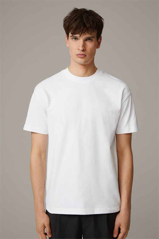 Baumwoll-T-Shirt Geza, weiß