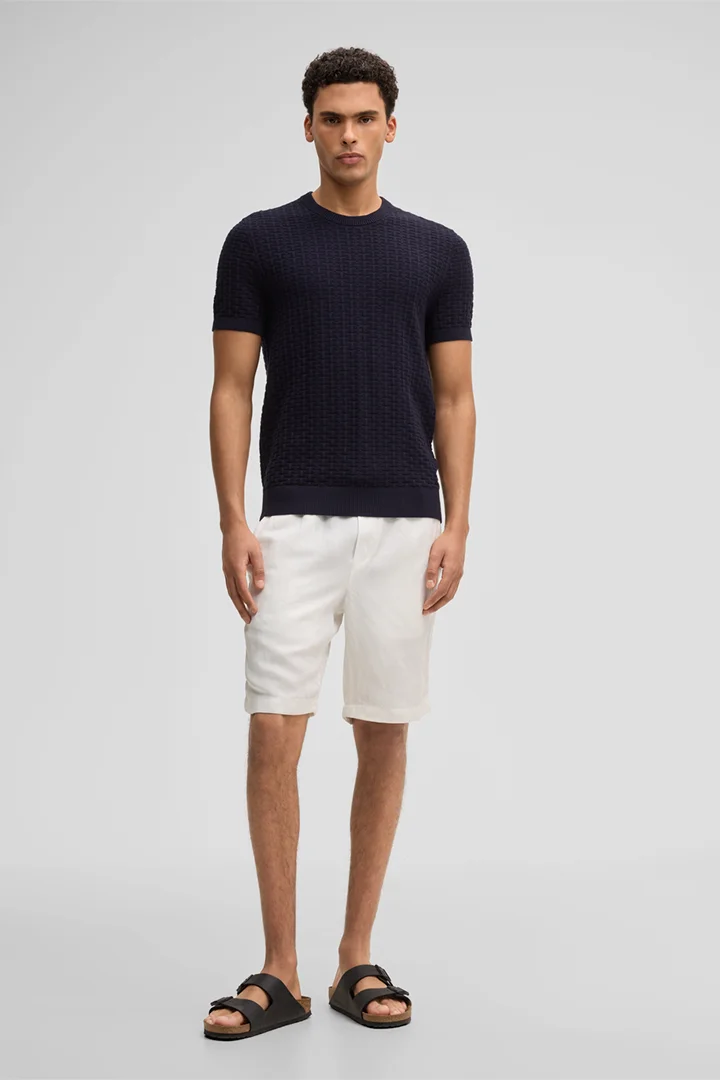 Leidt naar de productdetailpagina „Gebreid shirt Robas, marineblauw"