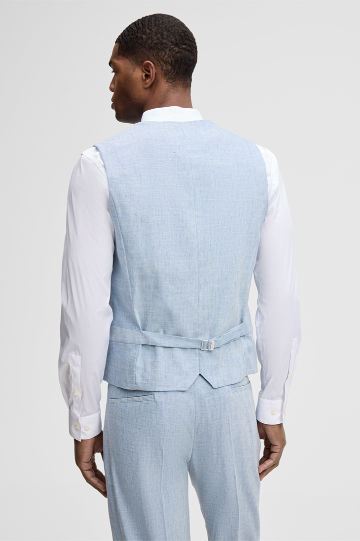 Anzug-Weste Gyl, blau meliert