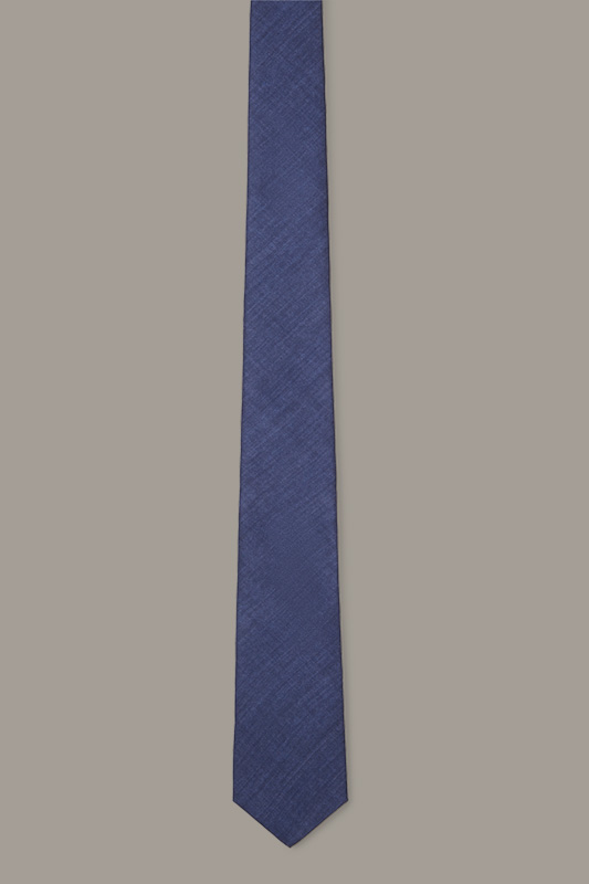 Zijden stropdas, donkerblauw gemêleerd