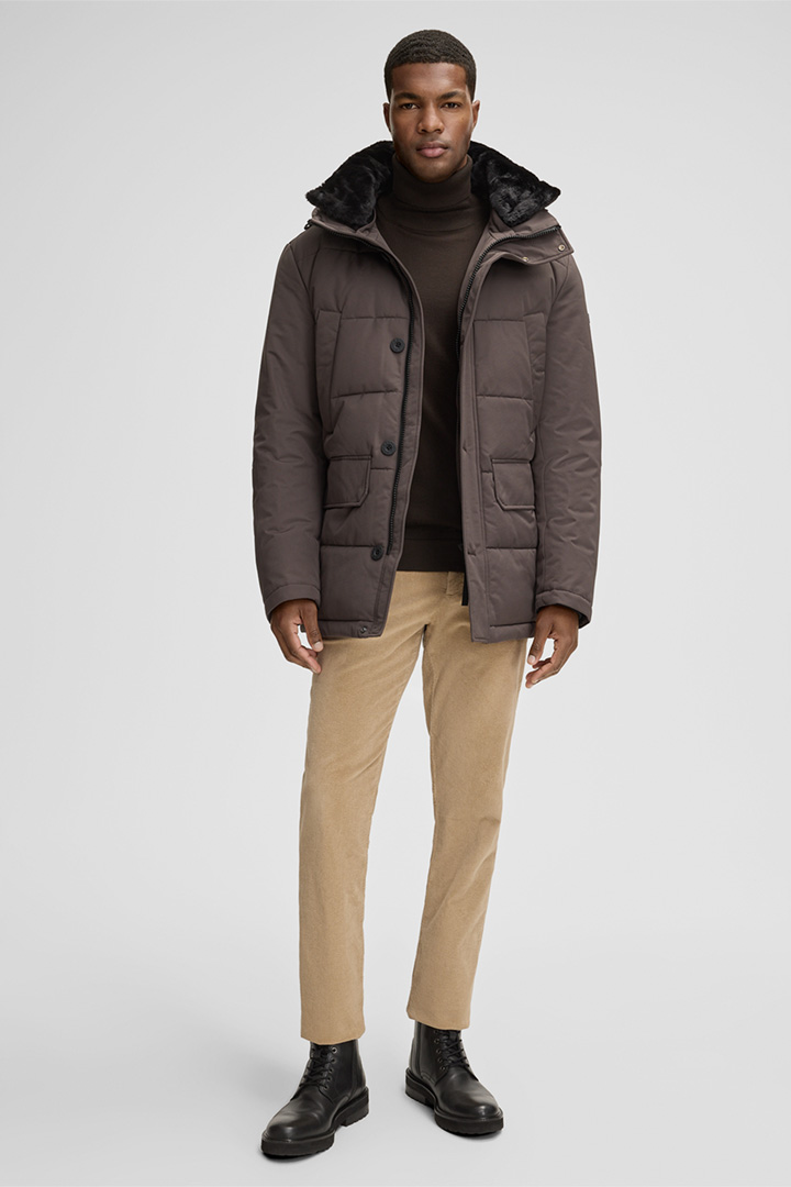 Führt zu Produktdetailseite „Steppjacke Plaza, dunkelbraun"