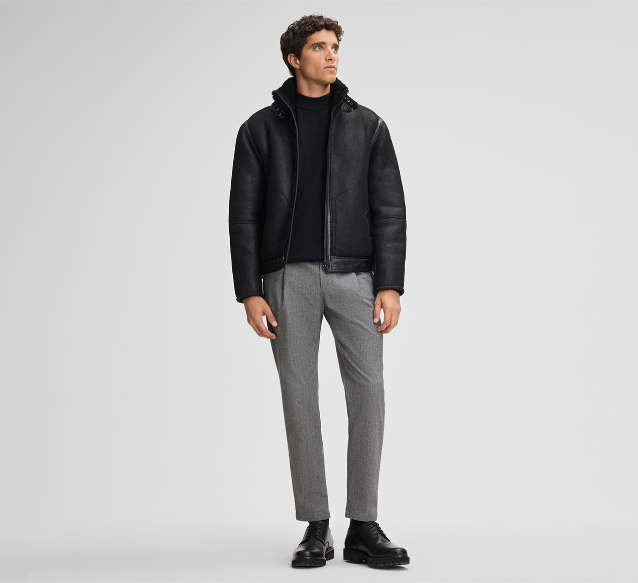 Strellson präsentiert das Produkt Lederjacke Shelter, schwarz aus der Kategorie Jacken