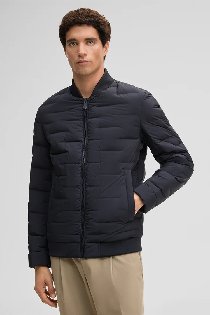 Leads to product detail page "Clearwater Fused quilted jacket, navy"