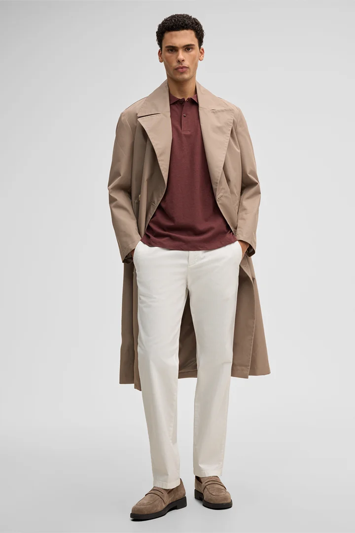 Führt zu Produktdetailseite „Poloshirt Lino, bordeaux"