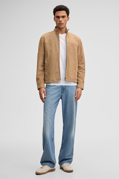 Jimmy leather jacket, brown