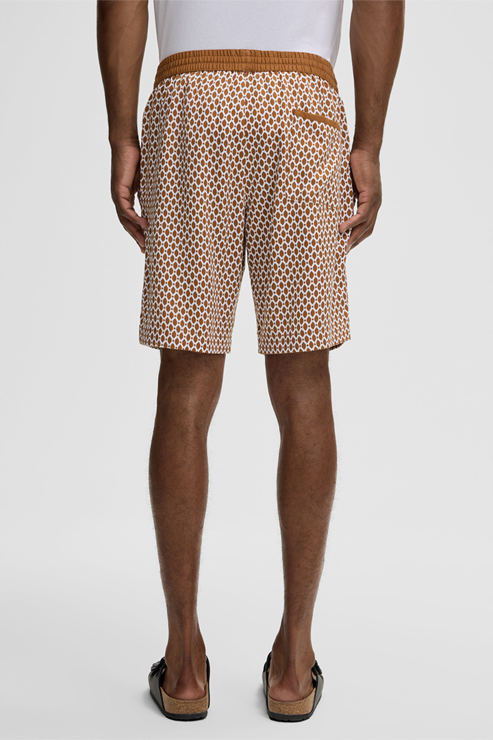 Short Hiro, marron/blanc