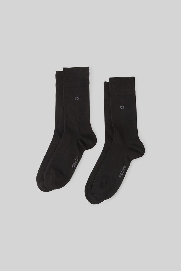 Führt zu Produktdetailseite „2er-Pack Soft Cotton Socken Cross, schwarz"