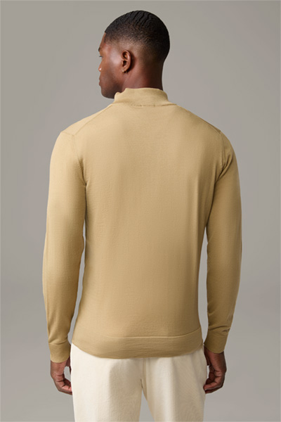 Marek Virgin Wool Jumper in Beige