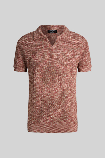 Firo Knitted Shirt in Rust Red Melange