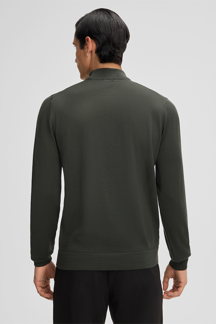 Schurwoll-Pullover Marek, dunkelgrün