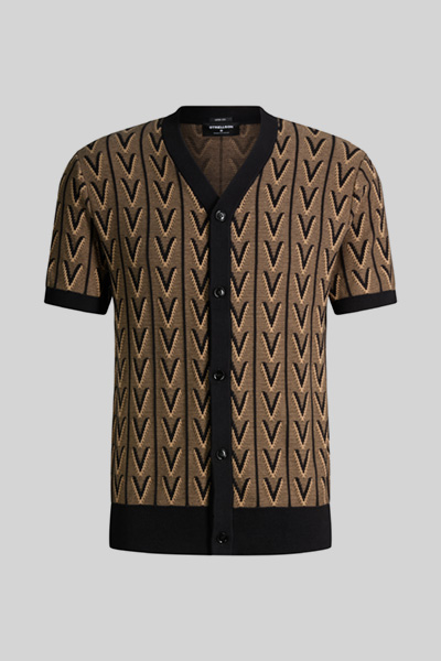 Strickshirt Robas, braun/schwarz gemustert