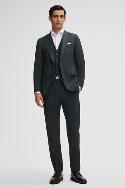 Flex Cross Baukasten-Anzughose Maury, oliv