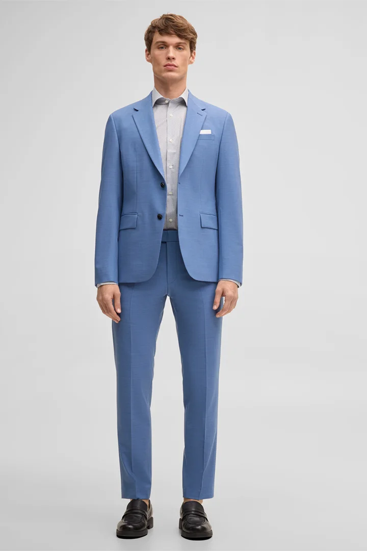 Mène à la page produit « Pantalon de costume modulable Melwin, bleu »