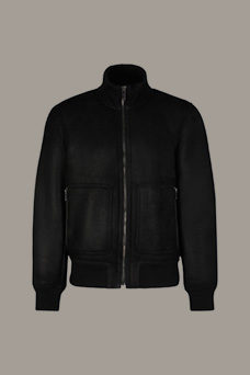 Surrey Lambskin Leather Jacket in Black