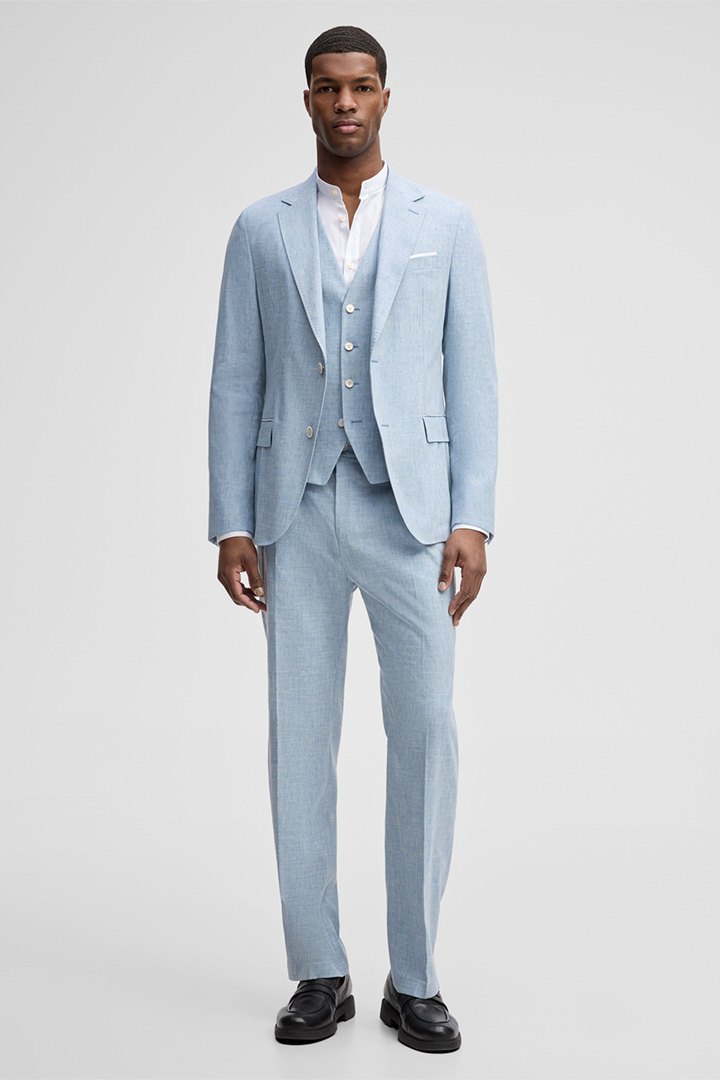 Führt zu Produktdetailseite „Anzug-Weste Gyl, blau meliert"