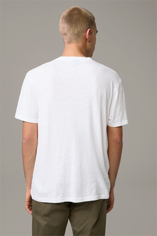 Leinen-Mix T-Shirt Lino, weiß
