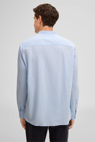 Leidt naar de productdetailpagina „Overhemd Calisto met linnen, lichtblauw"