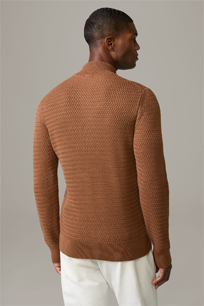 Adrian Half-zip Pullover in Brown