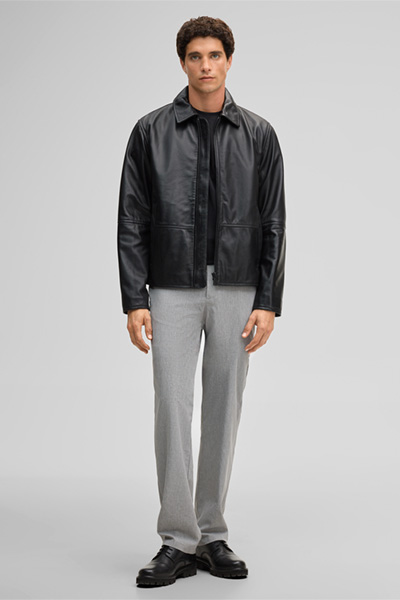 Kellan Leather Jacket in Black