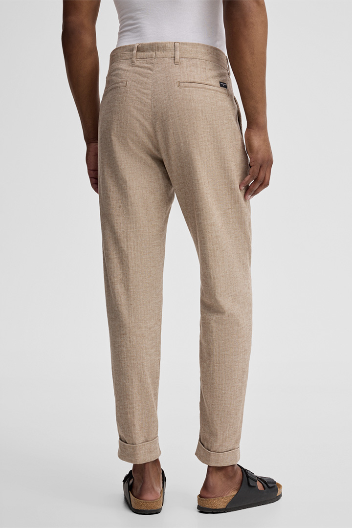 Louis Pleat-front Trousers in Brown