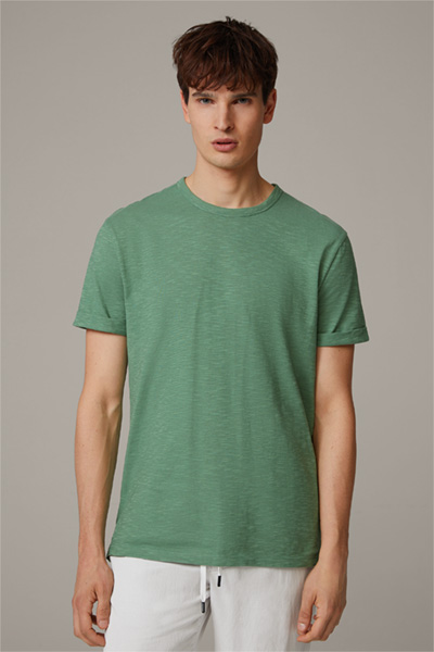 Baumwoll-T-Shirt Colin, hellgrün strukturiert