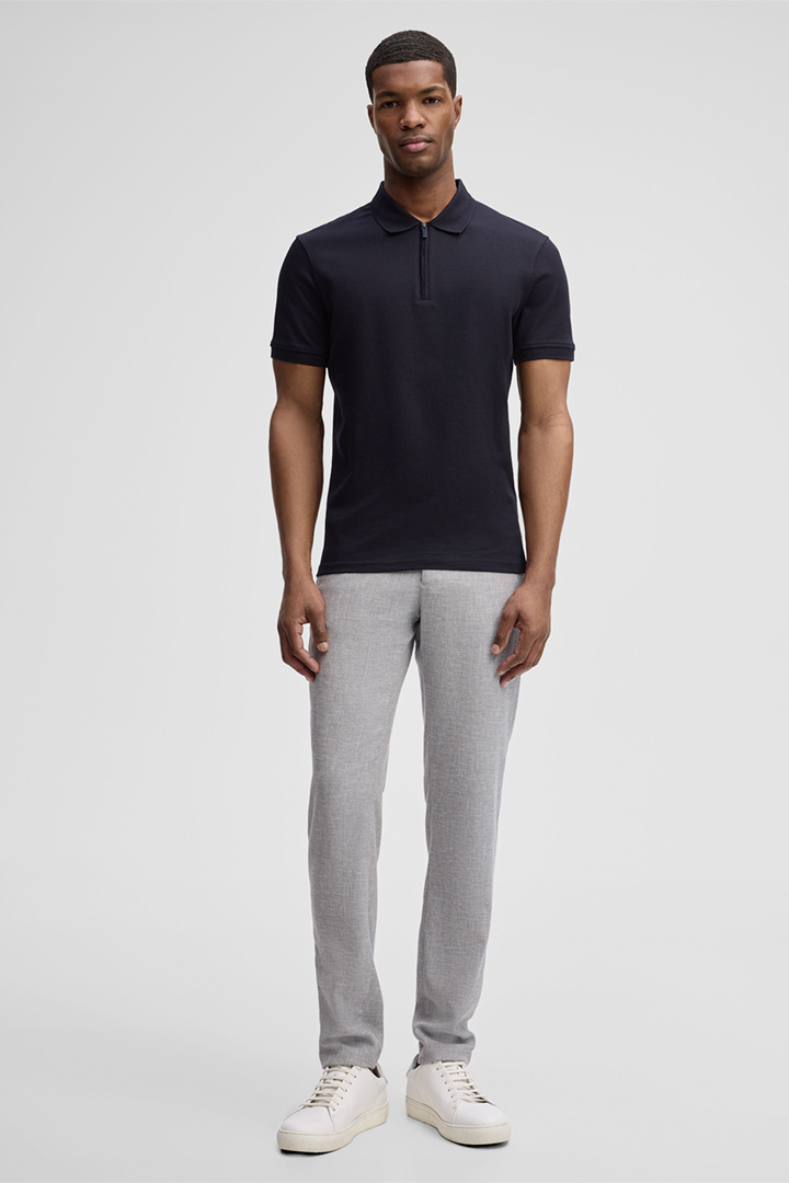 Zip-Poloshirt Piro, navy