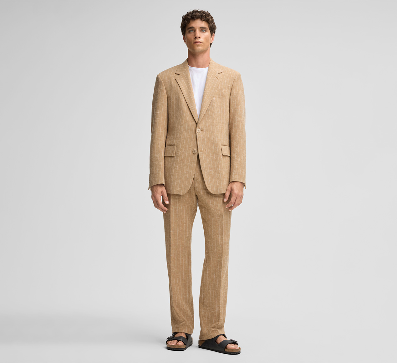 Strellson präsentiert das Produkt Baukasten-Sakko Reece, ocker gestreift aus der Kategorie Sakkos