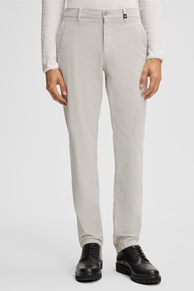 Rion Corduroy Trousers in Light Grey