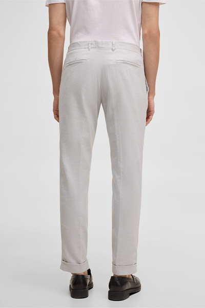 Bundfaltenhose Louis, hellgrau