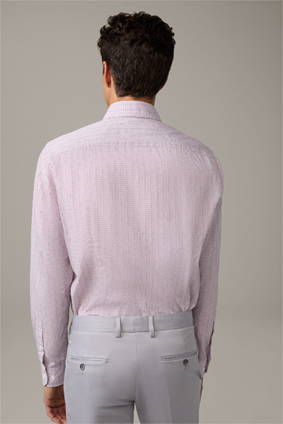 Baumwoll-Hemd Stan, violett gemustert