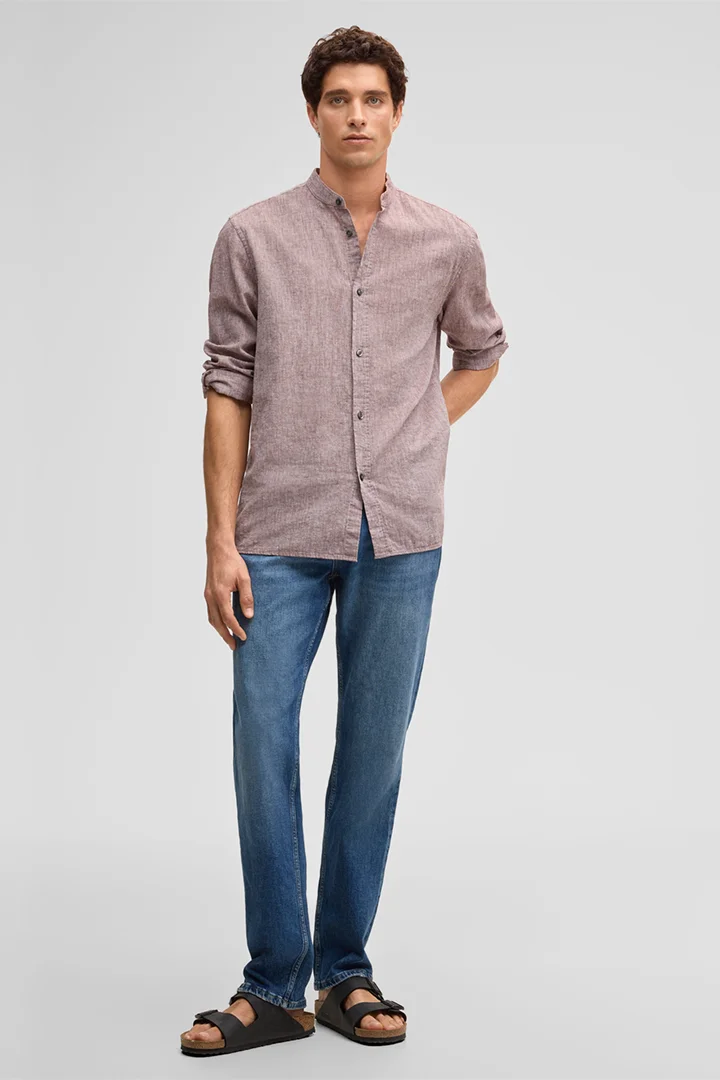 Führt zu Produktdetailseite „Hemd Calisto, rot meliert"