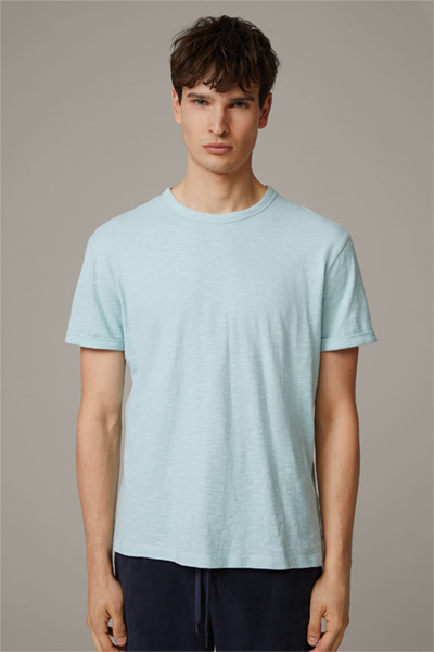 Baumwoll-T-Shirt Colin, mint strukturiert