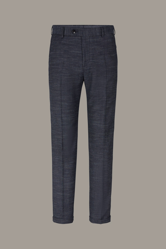 Pantalon de costume modulaire Till, bleu foncé chiné