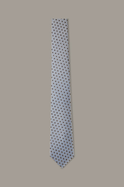 Cravate en soie, bleu clair à motif