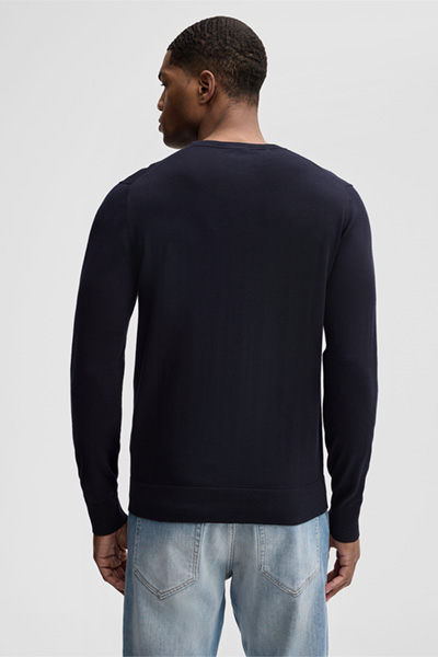 Vincent Cotton Pullover in Navy