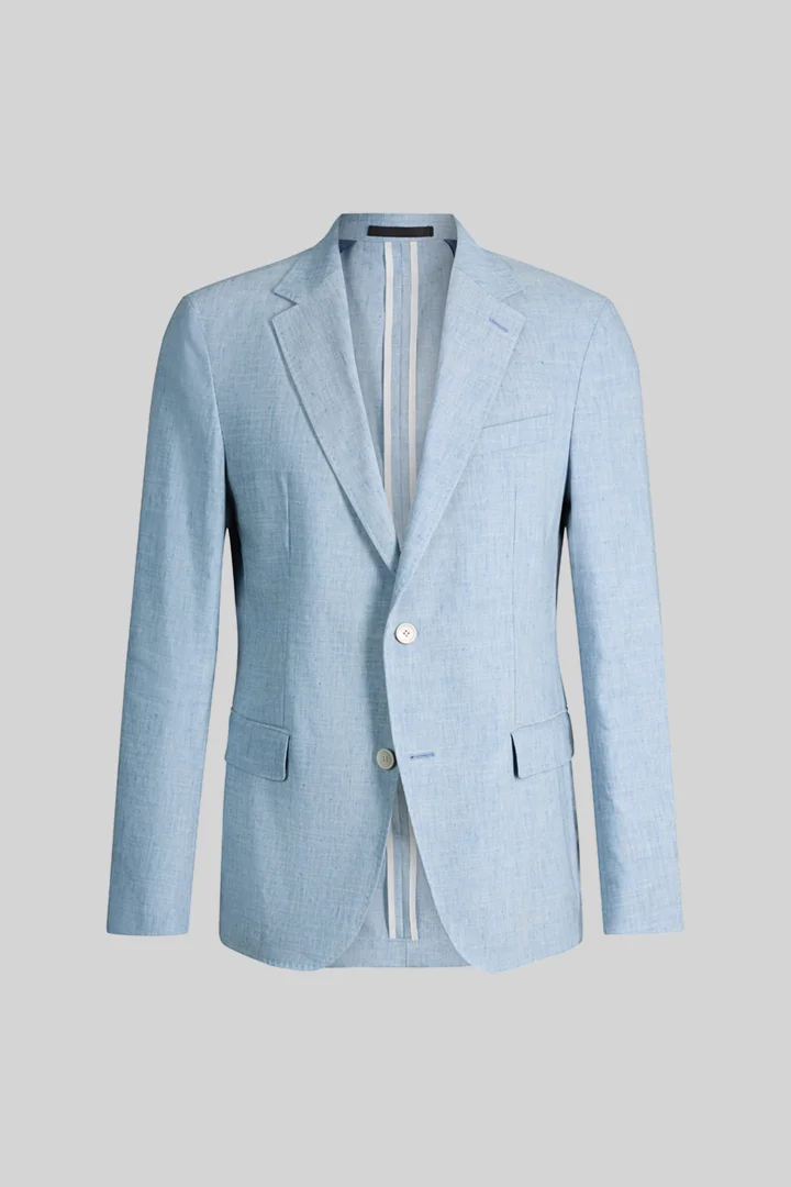 Veste modulable Ari avec une touche de lin, bleu chiné
